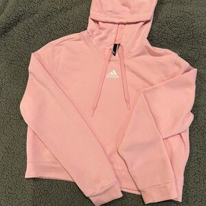 Nike Pink Cropped Hoodie Sweatshirt Women’s size L